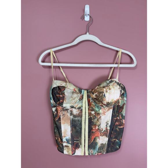 Superdown Ziva Bustier Top in Tan Multi Size Large - Picture 2 of 6